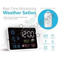 Multifunctional Weather Station with Indoor and Outdoor Wireless Sensor